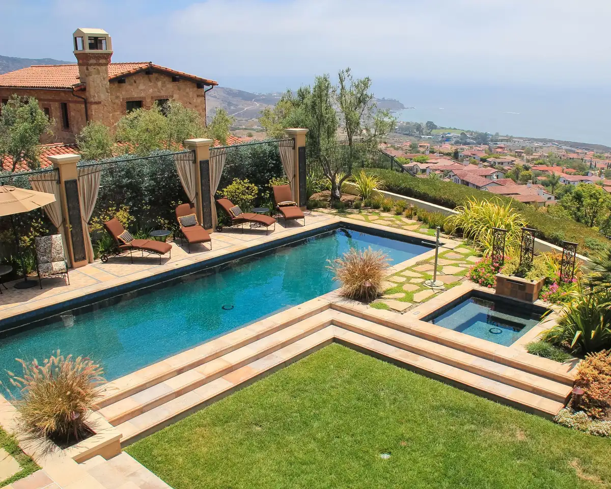 Pool and hardscape built by SoCal Concepts